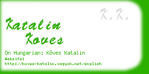 katalin koves business card